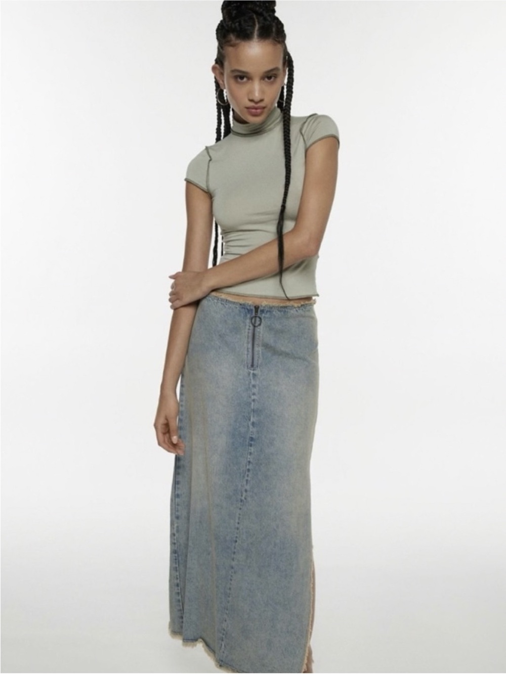 Sage Green Crop Top - Picture 5 of 6